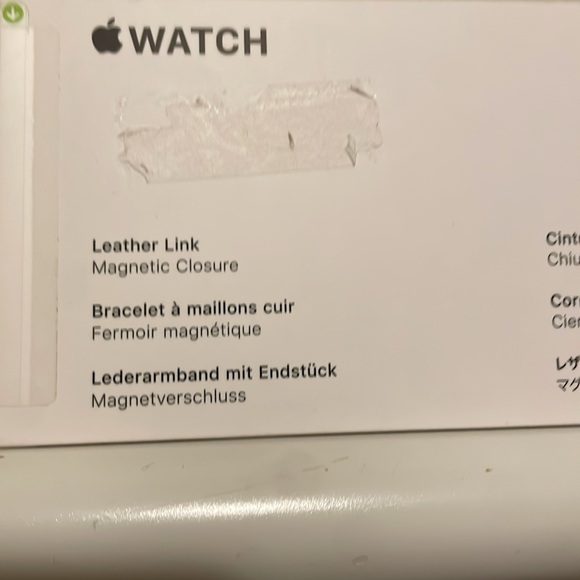 Apple Watch Band Midnight Leather Link 45MM - Picture 3 of 6